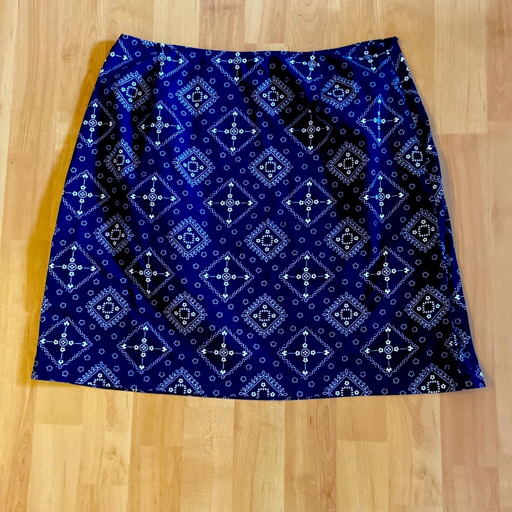Sonoma Blue Bandana print skirt 12